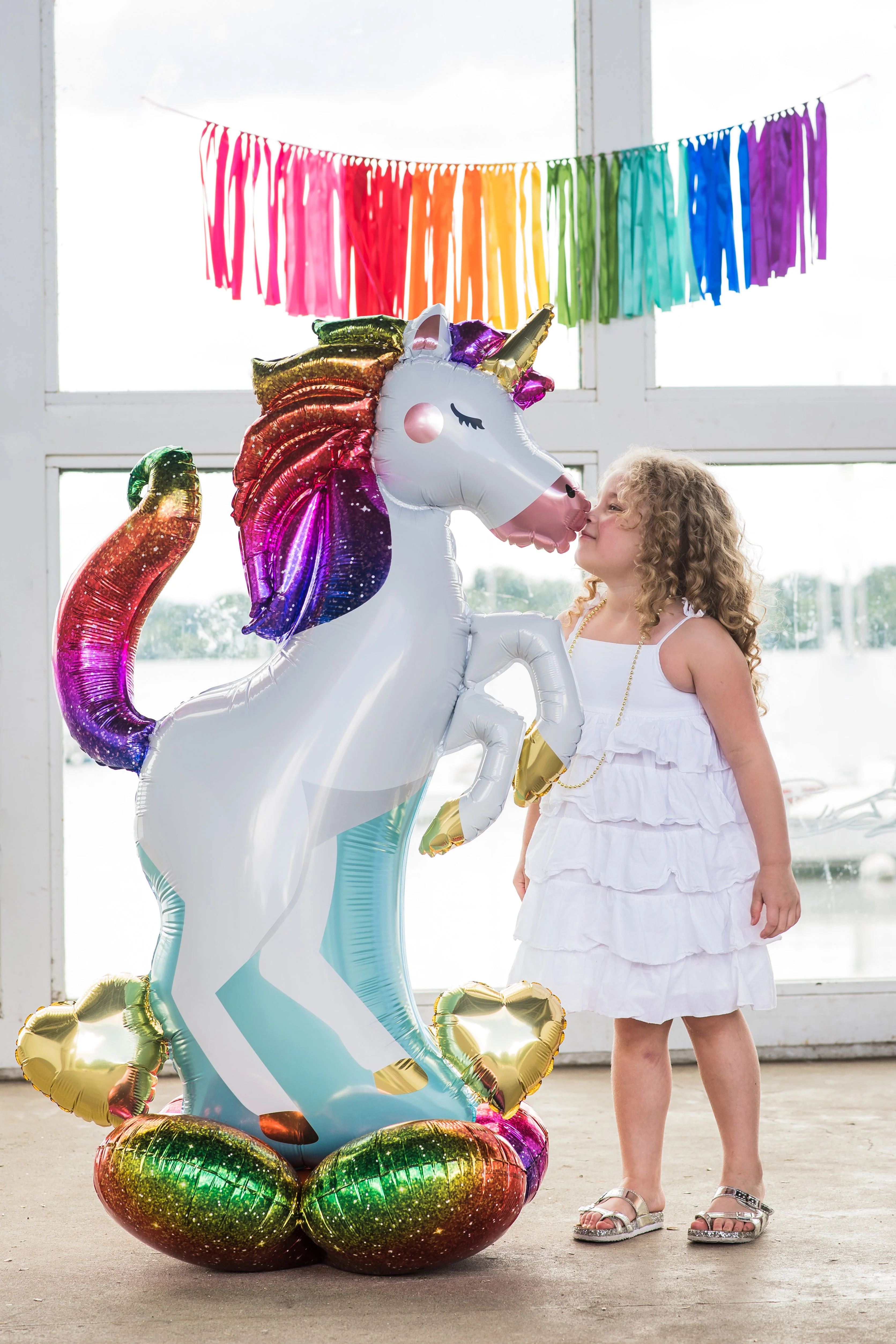 Enchanting Unicorn Themed Giant Balloon - Perfect Party Decor with Prolonged Float Time