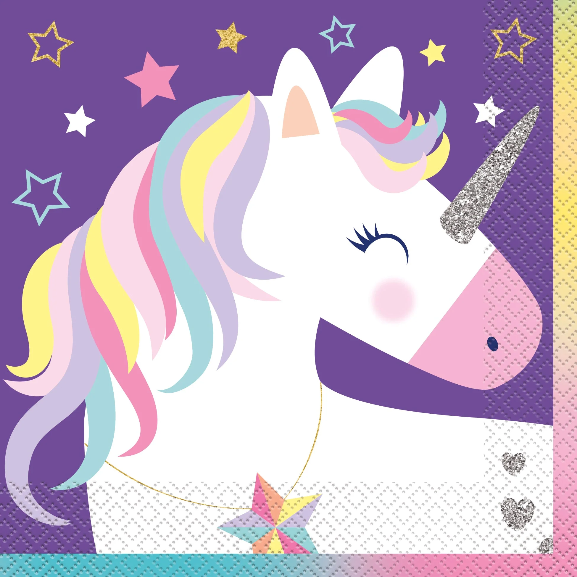 Unicorn-themed Luncheon Napkins - Affordable, Easy Set-up Party Essential